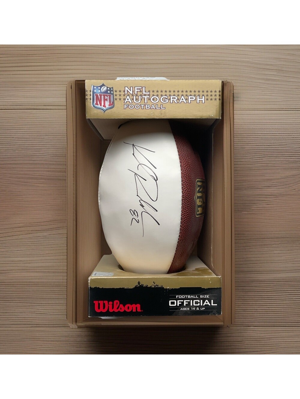 KYLE RUDOLPH SIGNED AUTOGRAPH NFL WILSON FOOTBALL MINNESOTA VIKINGS